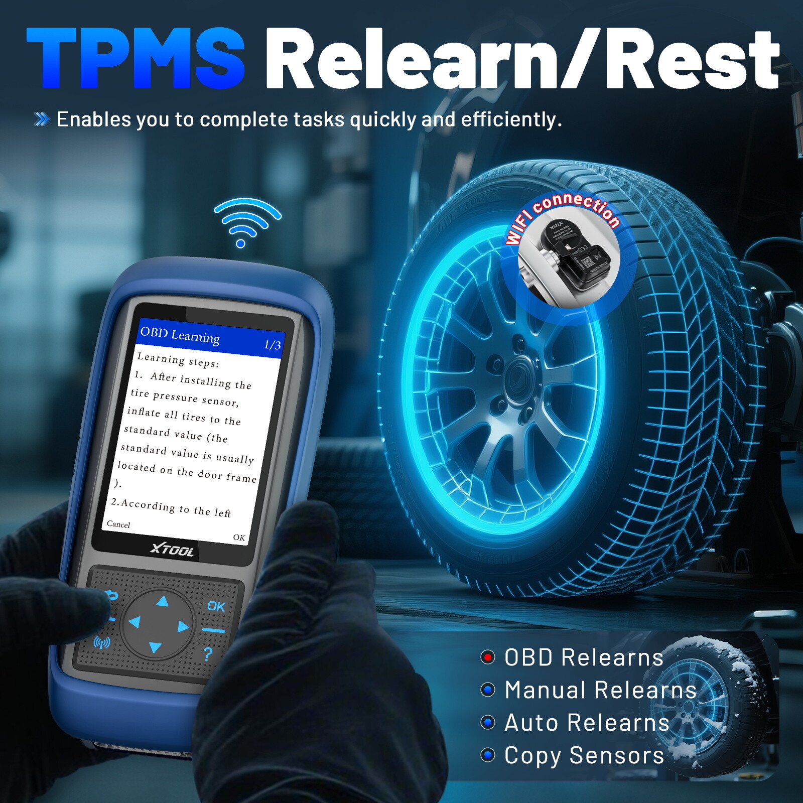 XTOOL TP150 OBD2 Scanner Diagnostic Tool TPMS Programming Relearn Activatation