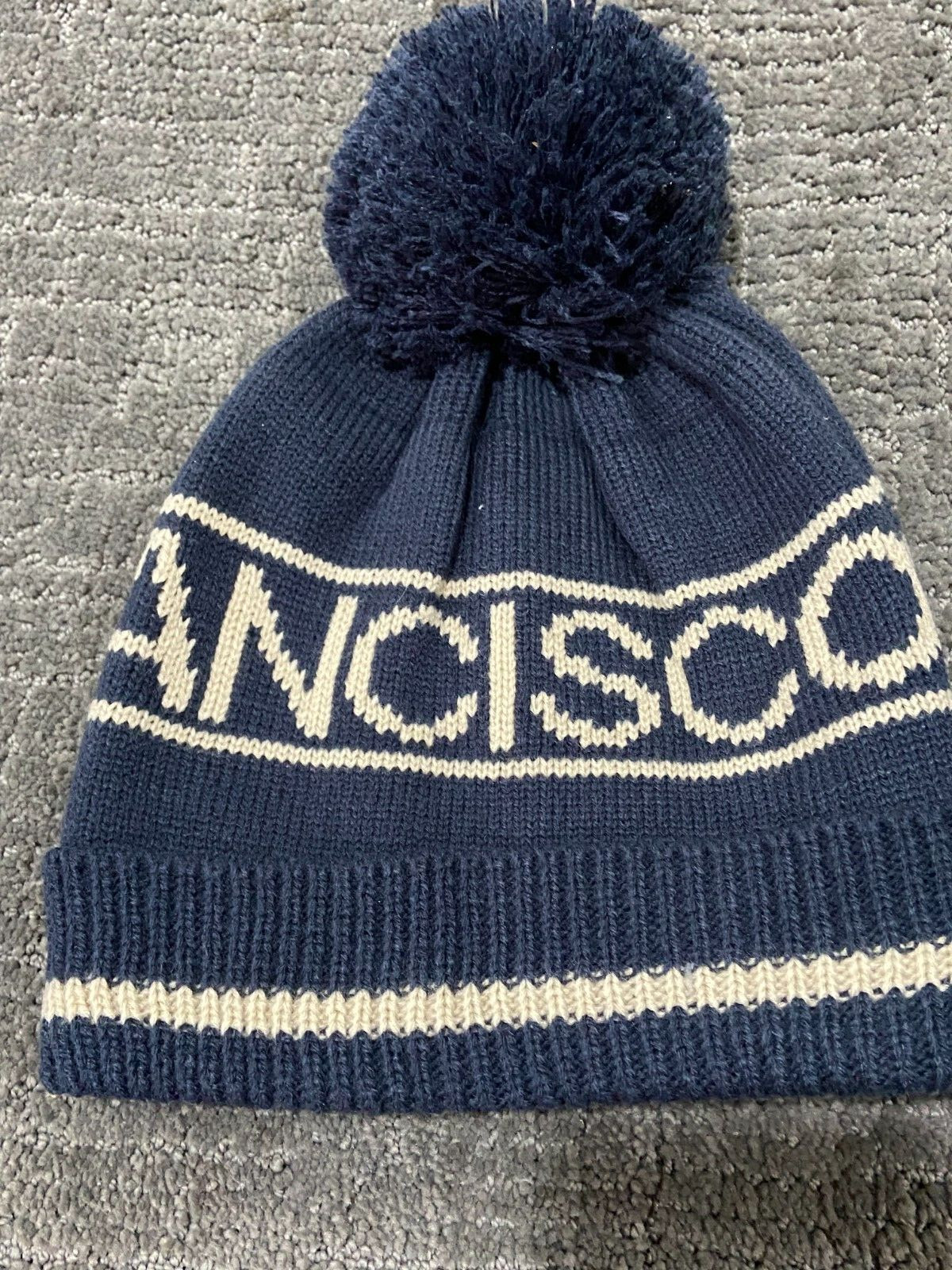 San Francisco BLUE / IVORY KNIT  Beanie/SKULL CAP BRAND  New
