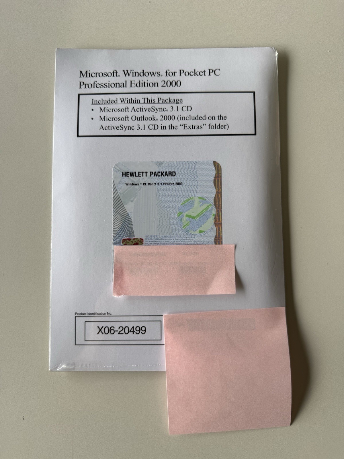 Microsoft Windows for Pocket PC Professional Edition 2000 & Outlook - Sealed