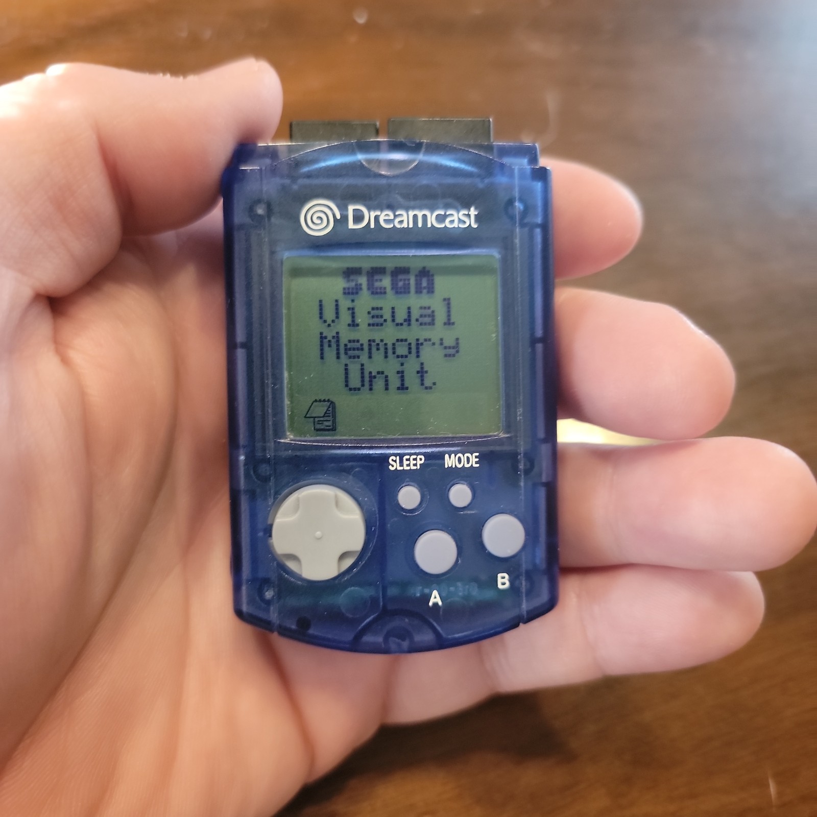 Sega Dreamcast Visual Memory Unit VMU Blue New Batteries - Tested - Authentic -