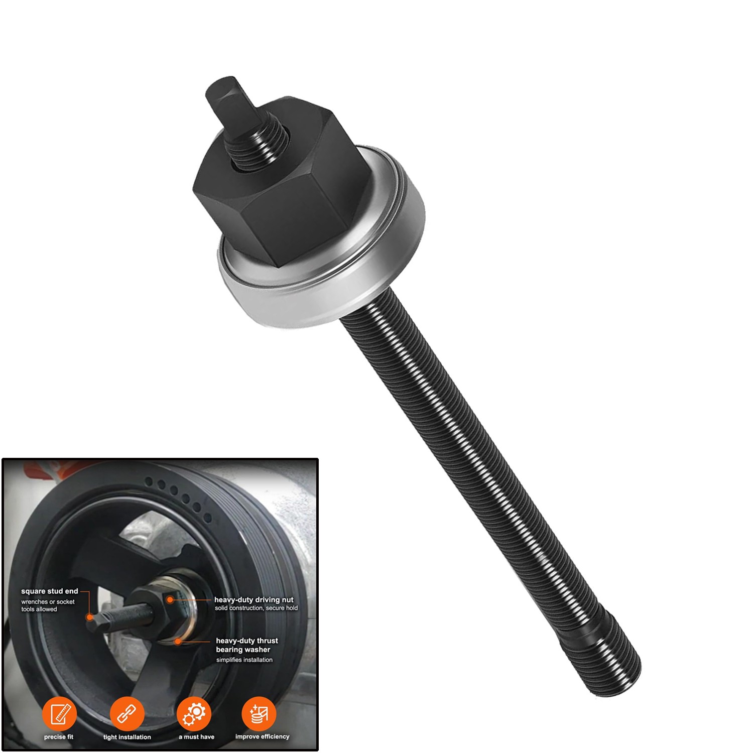 For GM LS LT Series 1997+,GM V8,Gen 3,4 Harmonic Balancer Puller Installer Tool