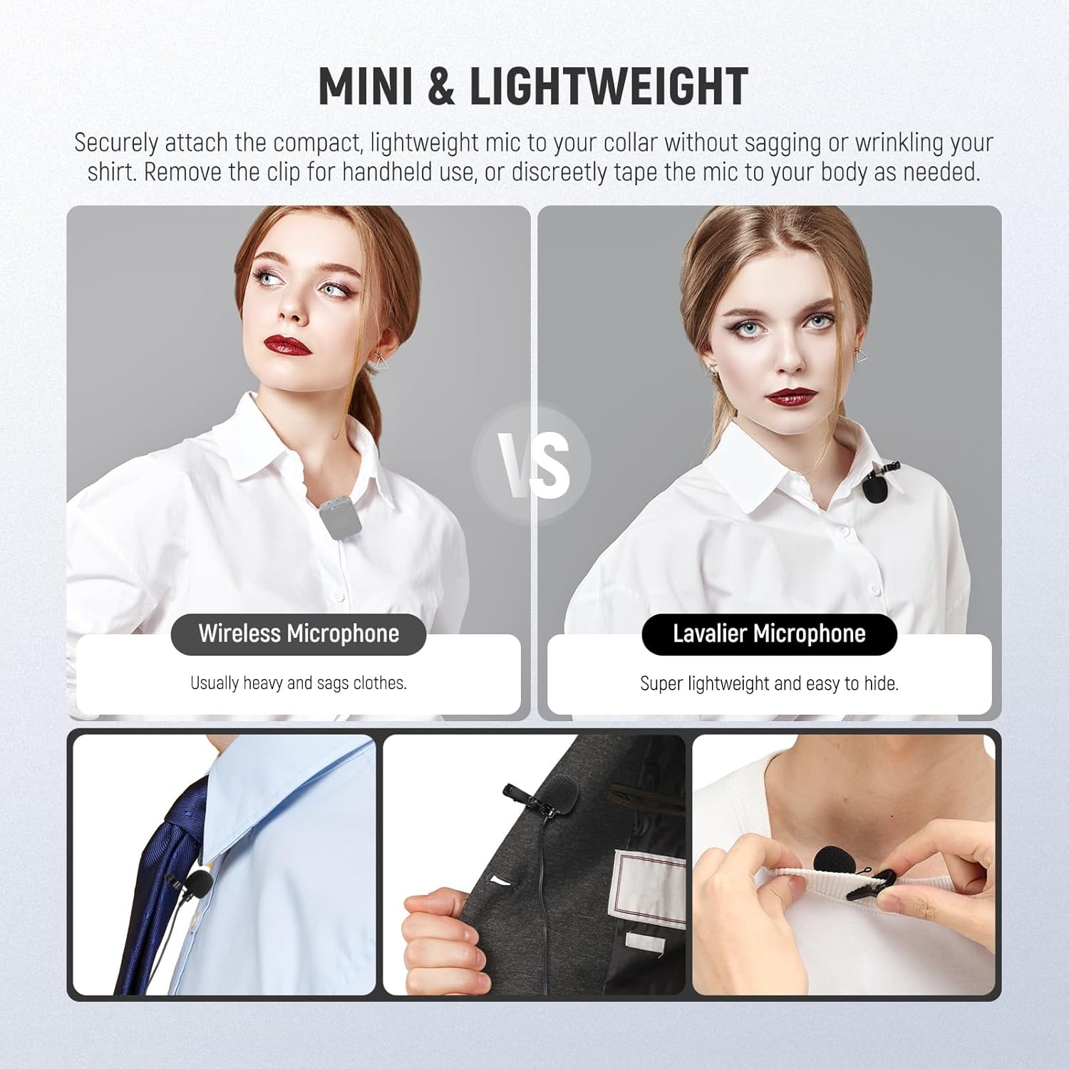 USB Lapel Microphone LM1 Omnidirectional Clip-On 2m Cable PC/Mac US
