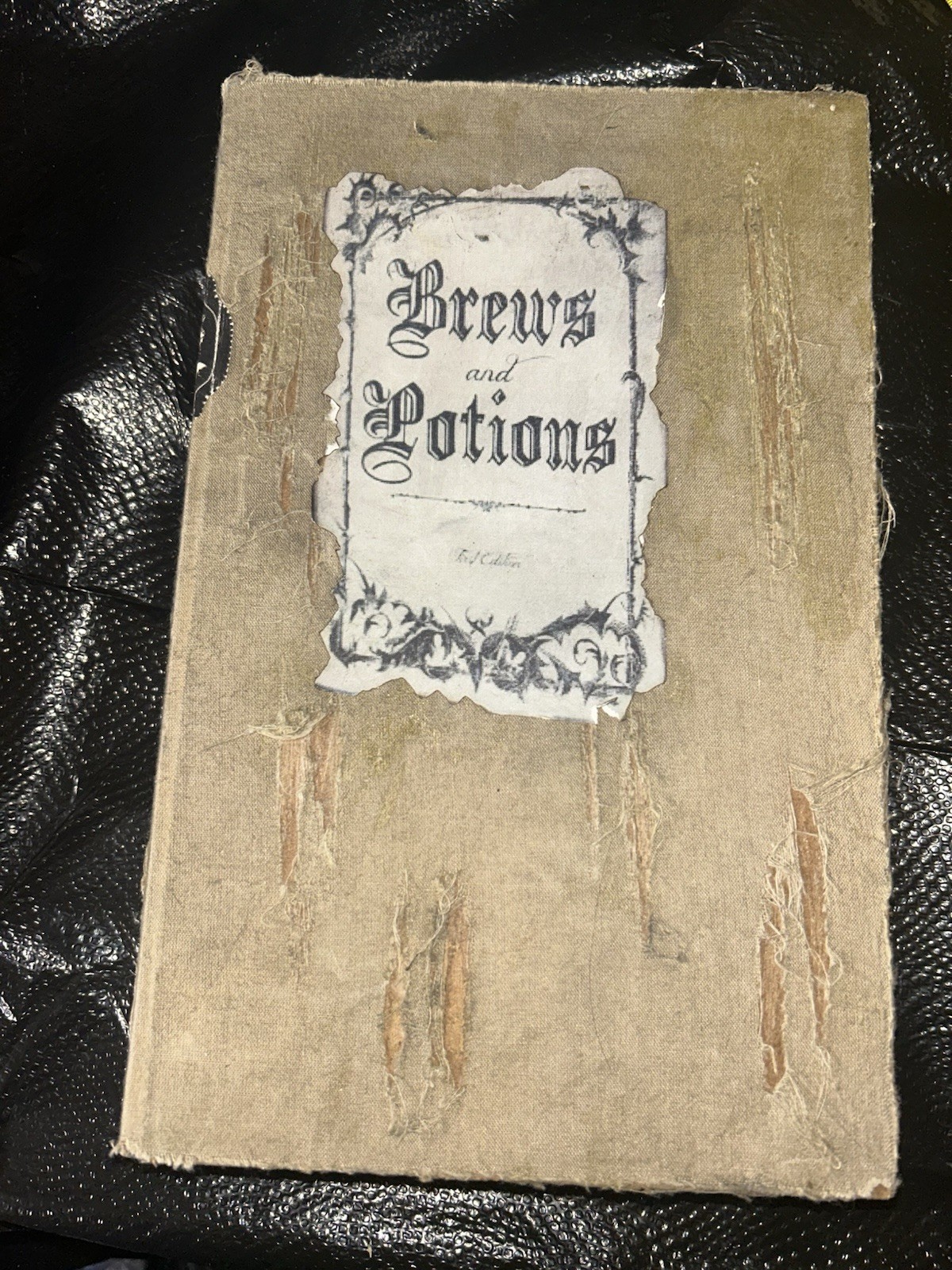 Brews And Potions Faux Book Hidden Box. Hideaway Box. Halloween. 10.25”x6.75”x2”