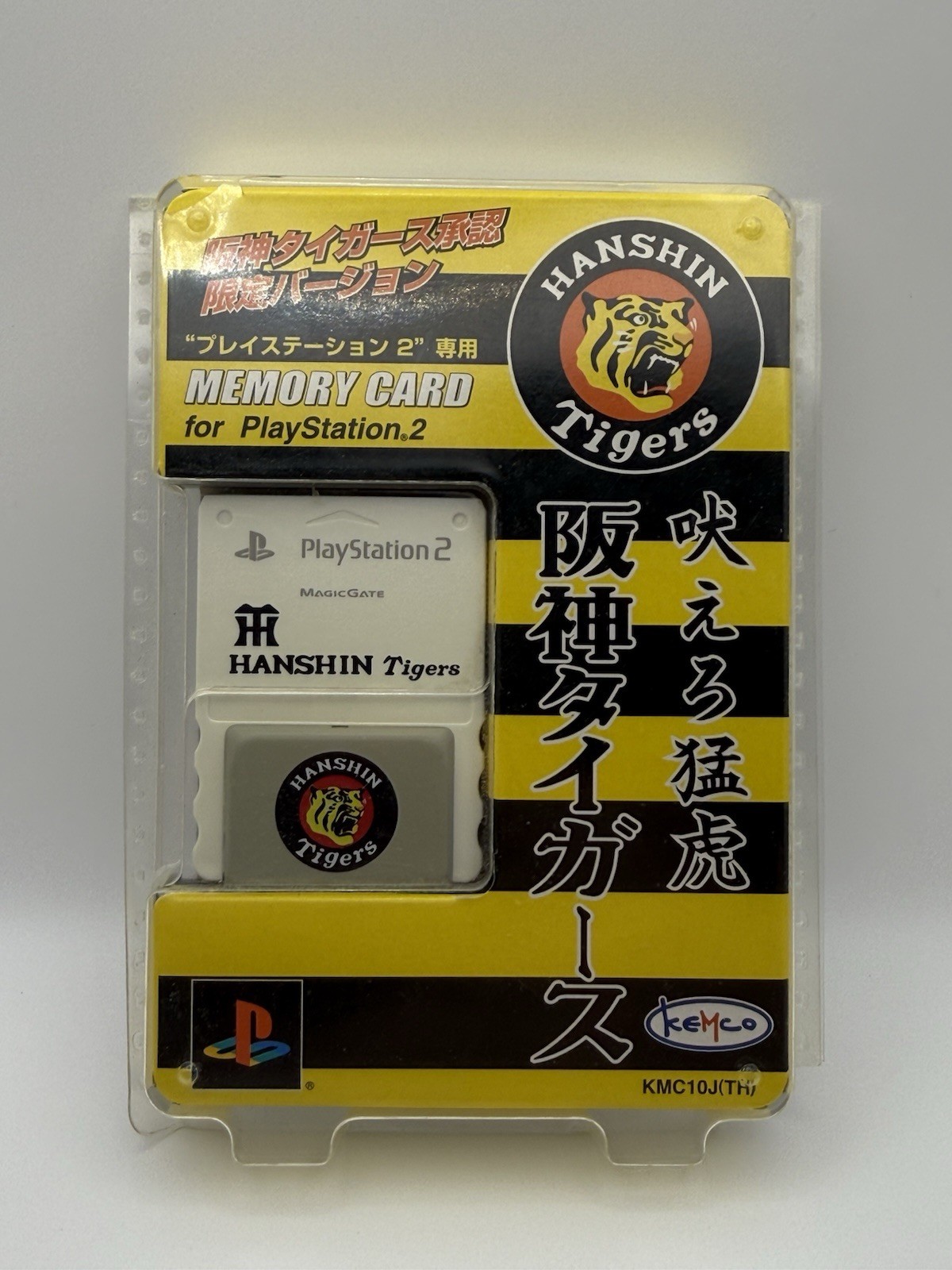 PS2 MEMORY CARD Kemco HANSHIN TIGERS 2003 White KMC10J Playstation 2 JP NEW