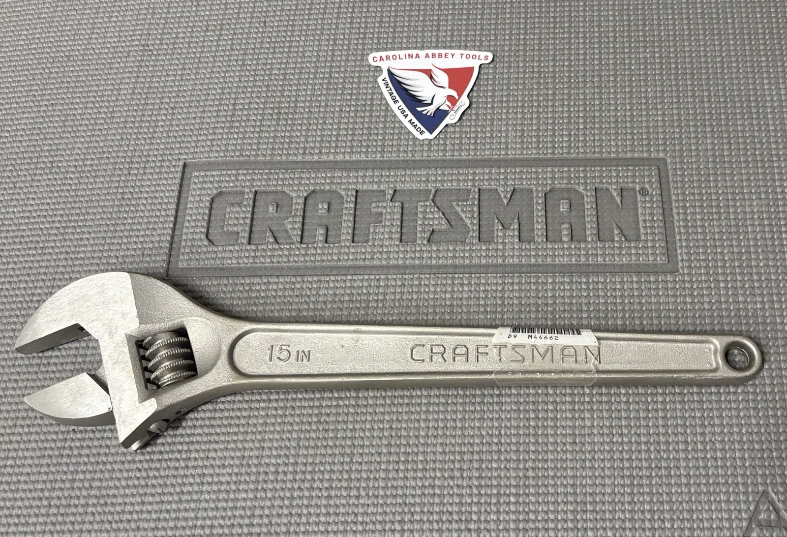 NOS Sears Craftsman 15 Inch 380mm Adjustable Wrench 44662 WF USA Brand New