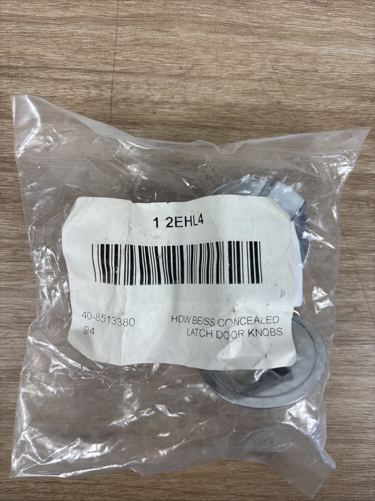 Global Partitions 40-8513380 HDW BE/SS Concealed Latch Door Knobs 2EHL4