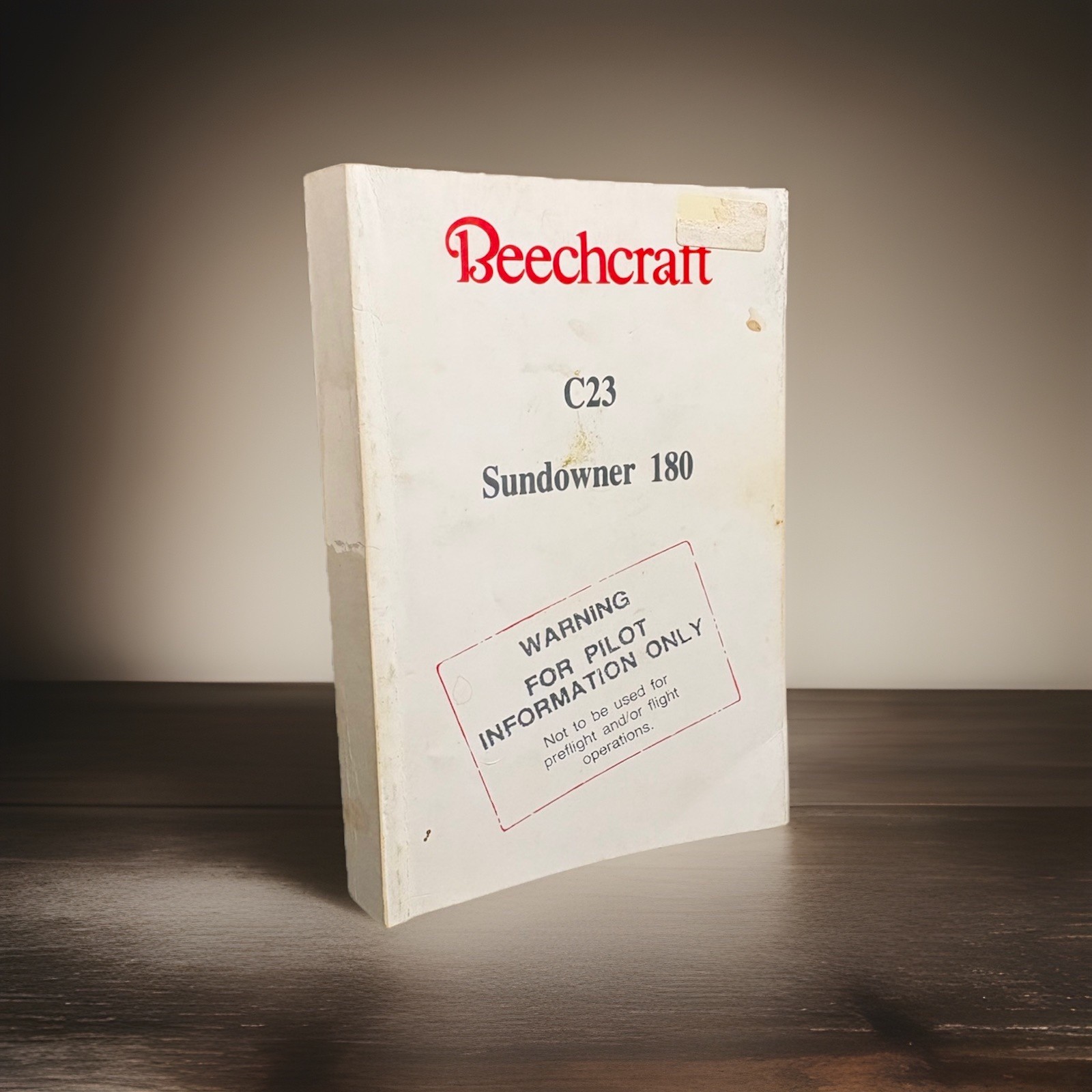 Beechcraft C23 Sundowner 180 Pilots Manual BAC 517 FTM 1984 Aircraft
