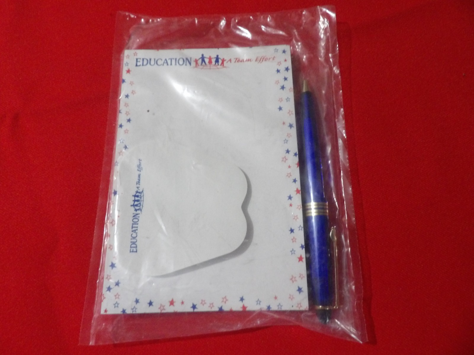 vintage new / sealed 2 teacher notepads 1990's Education a Team Effort with pen