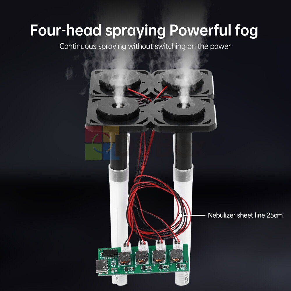 Type-C Humidifier DIY Kits Ultrasonic Mist Maker Driver Circuit Board 4 Atomizer