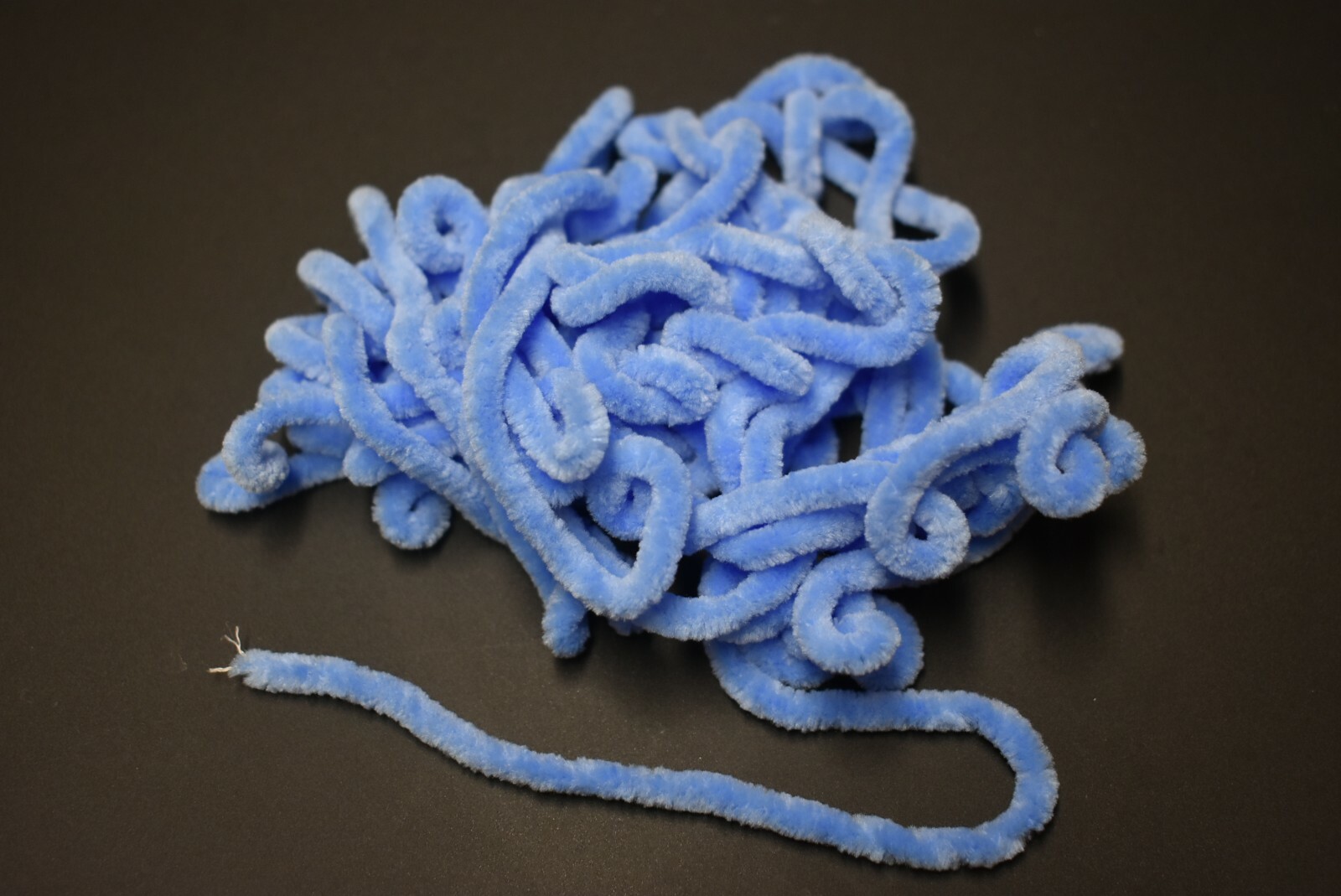 5 Yards 1/4"  BLUE Round Chenille for Fly Tying