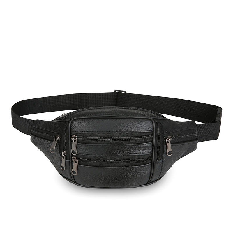 Leatherboss Genuine Leather Fanny Pack | 7 Pocket Waist Bag