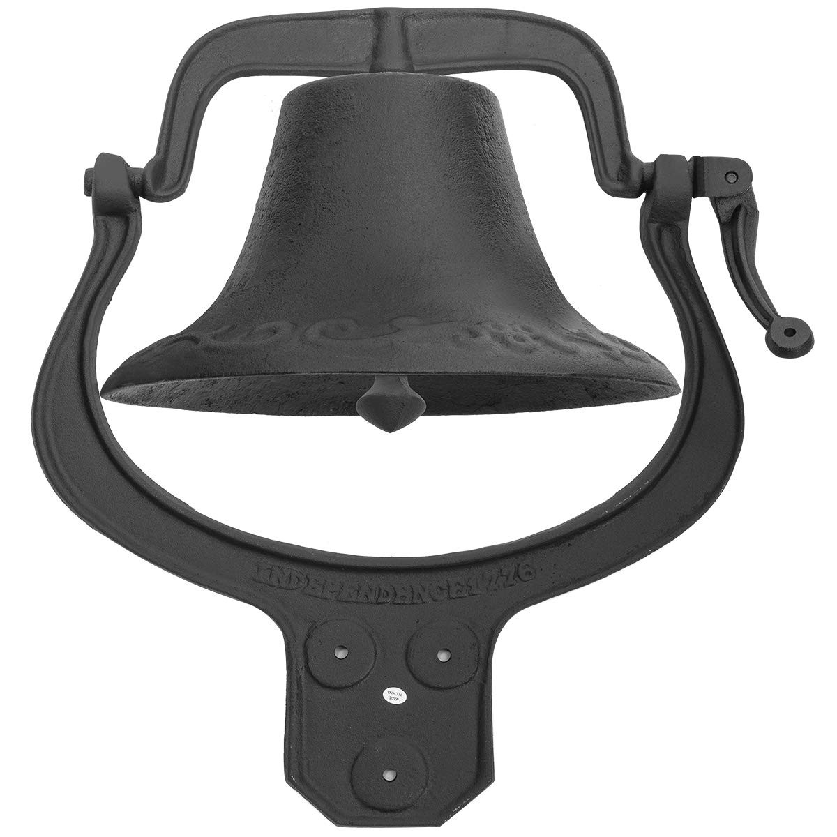 Stark USA Vintage Large Cast-Iron Farmhouse Dinner Bell School Church Black