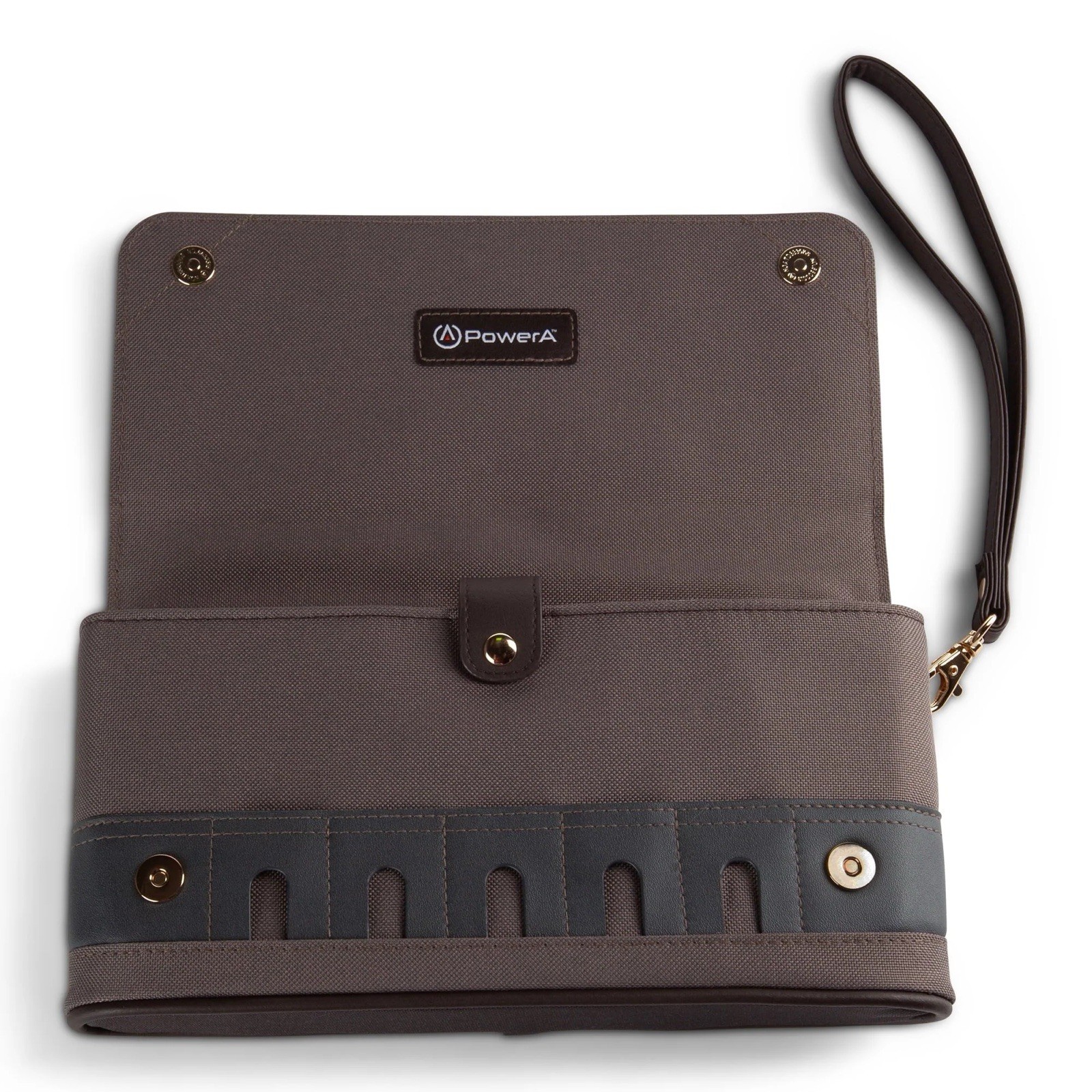 PowerA Clutch Bag Carrying Case, Padded Wrist Strap for Switch/Switch Lite Brown