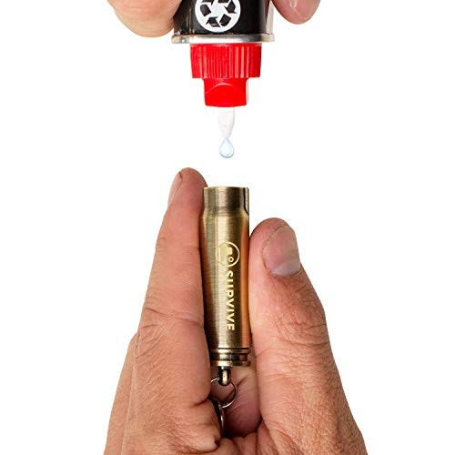 Permanent Match Bullet Metal Keychain Fire Starter Lighter | Quick Clip