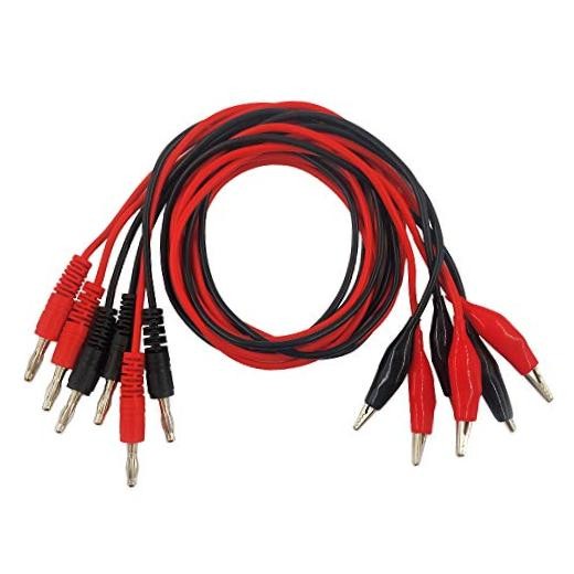 TL-16 Banana to Large Alligator Test Lead Set, 6 Pcs