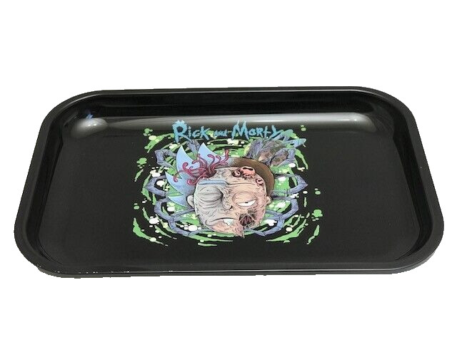 Metal tray Dark dual-face Cartoon snack plate 11"X7.5" useful plate