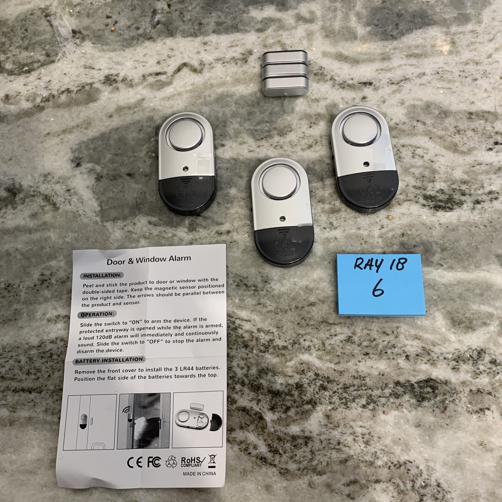 Door Window Alarm Toeeson 120 DB Alarms for Kids SafetyBurglar Alert Pool Ala...