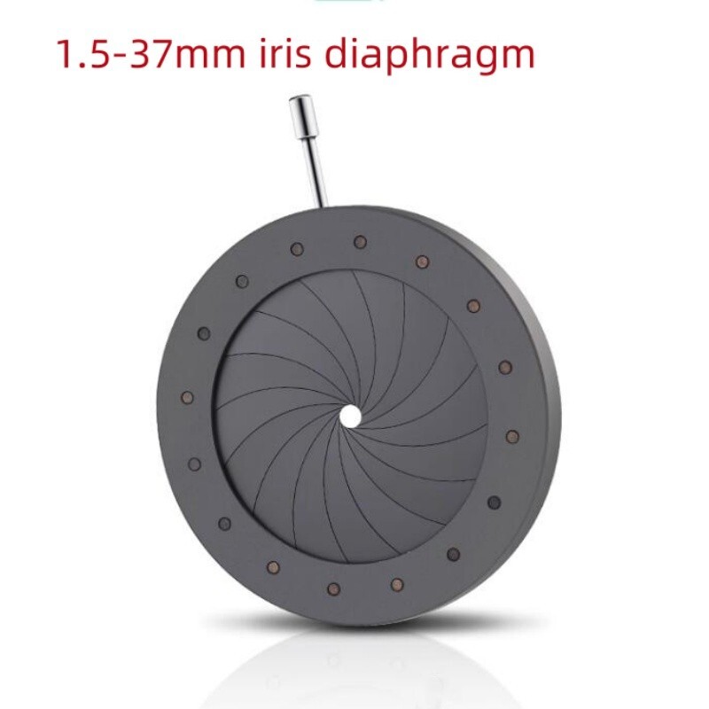 1.5-37mm Adjustable Metal Iris Diaphragm Aperture Condenser Light Regulator