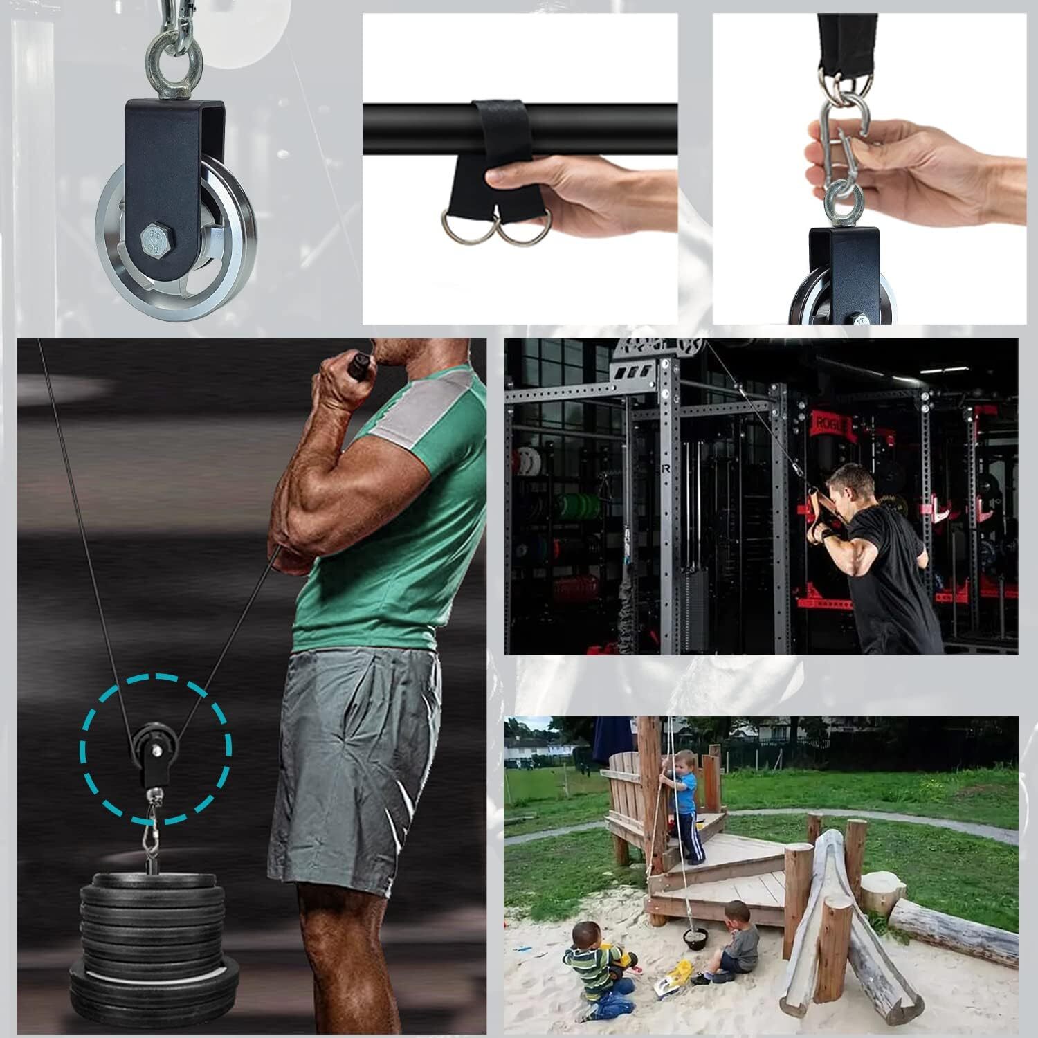 Pulley System Gym Lat Pulldown Attachments Cable Machine