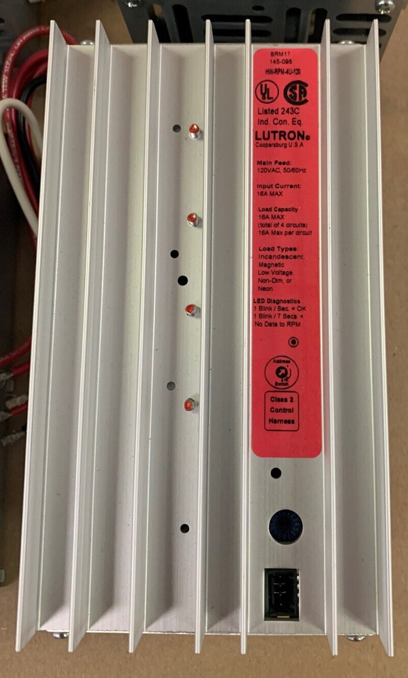 Lutron HW-RPM-4U-120 Remote  Dimming Module, 120V