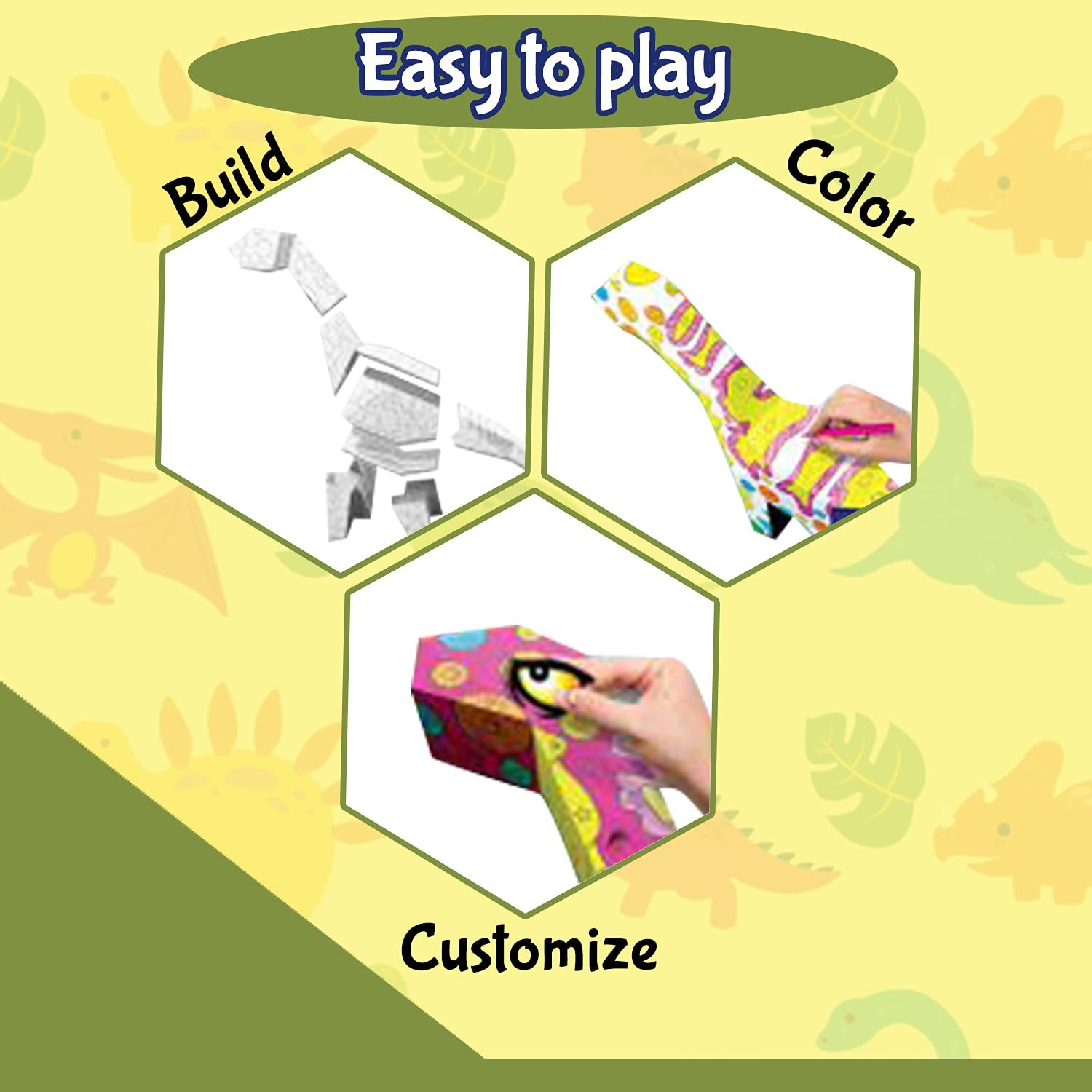 Savvi E-Z Build-a-Saurus Colorups Kit