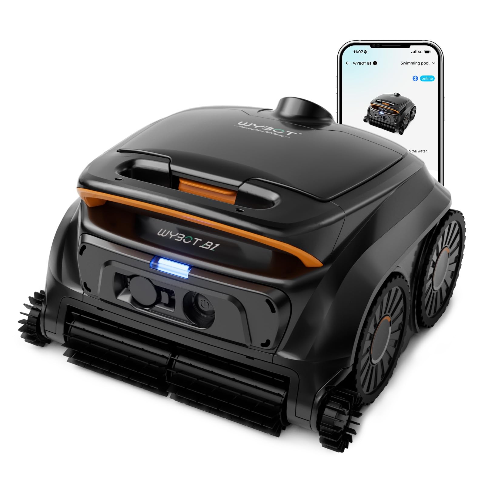 WYBOT B1 Robotic Pool Cleaner Floor & Wall Cleaning 120min Runtime