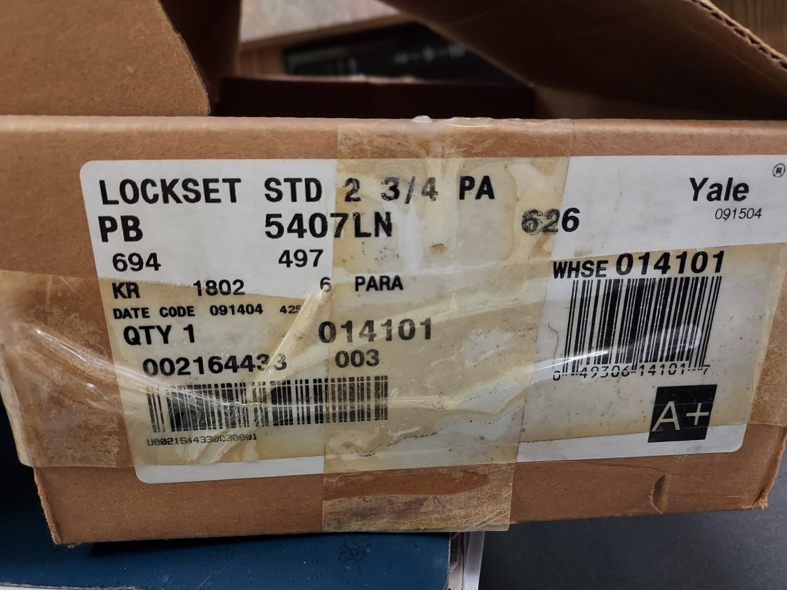 Yale PB 5407 LN 626 Lockset Std 2 3/4