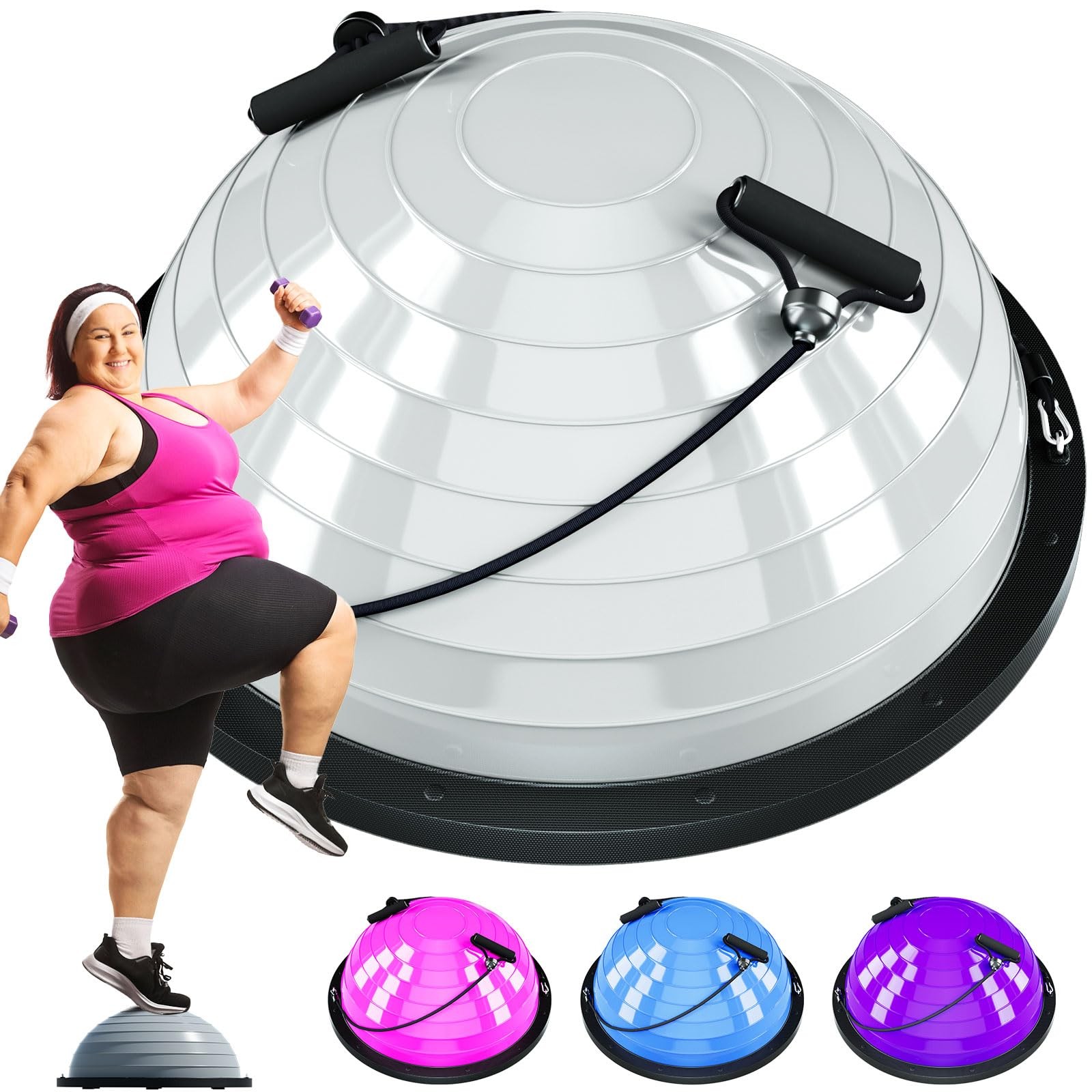 Half Balance Trainer - 23 Inch Half Exercise for Workout, Physical Therapy, Y...