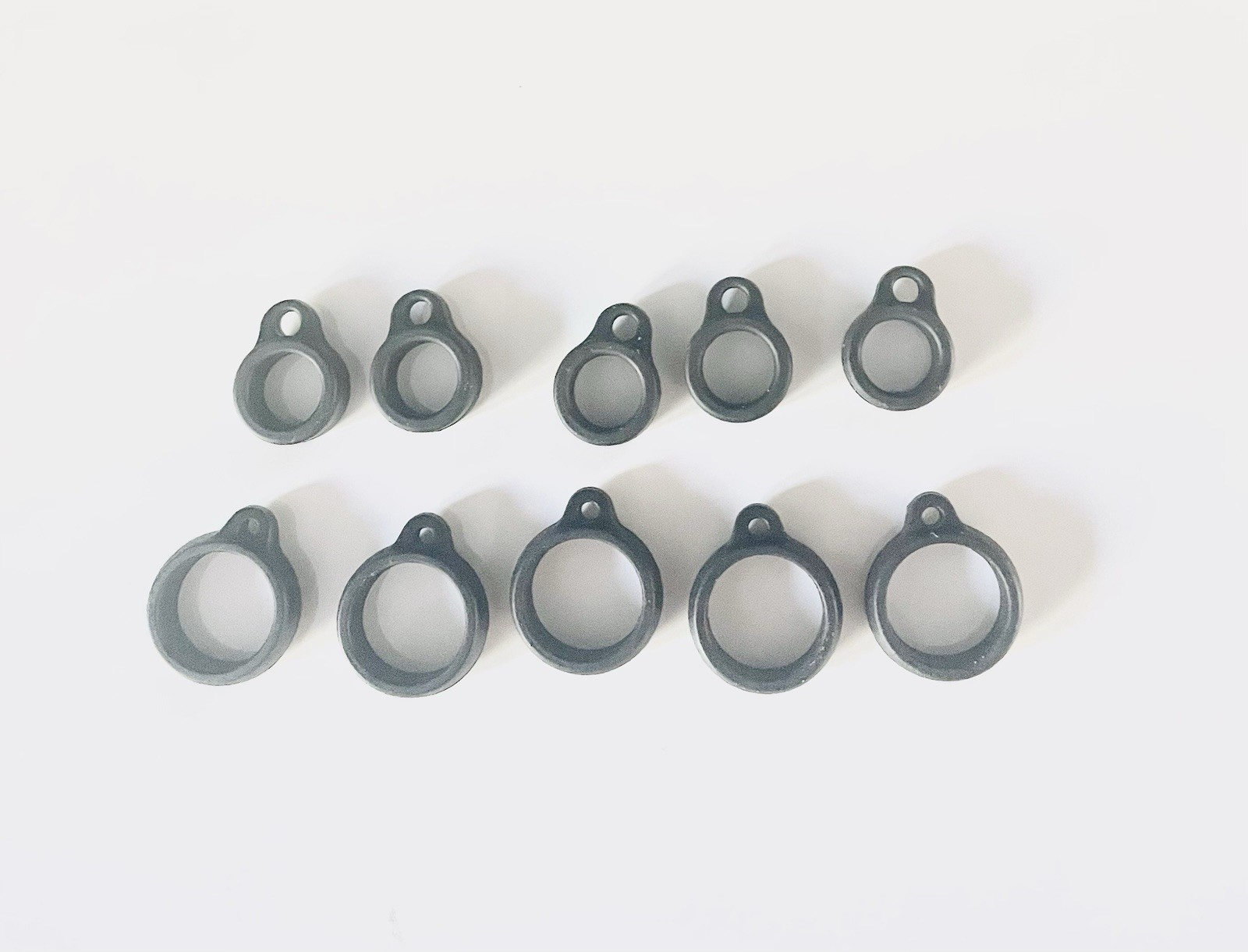 SILICONE RUBBER POLE RIG HOOK UPS 10 PER PACK.
