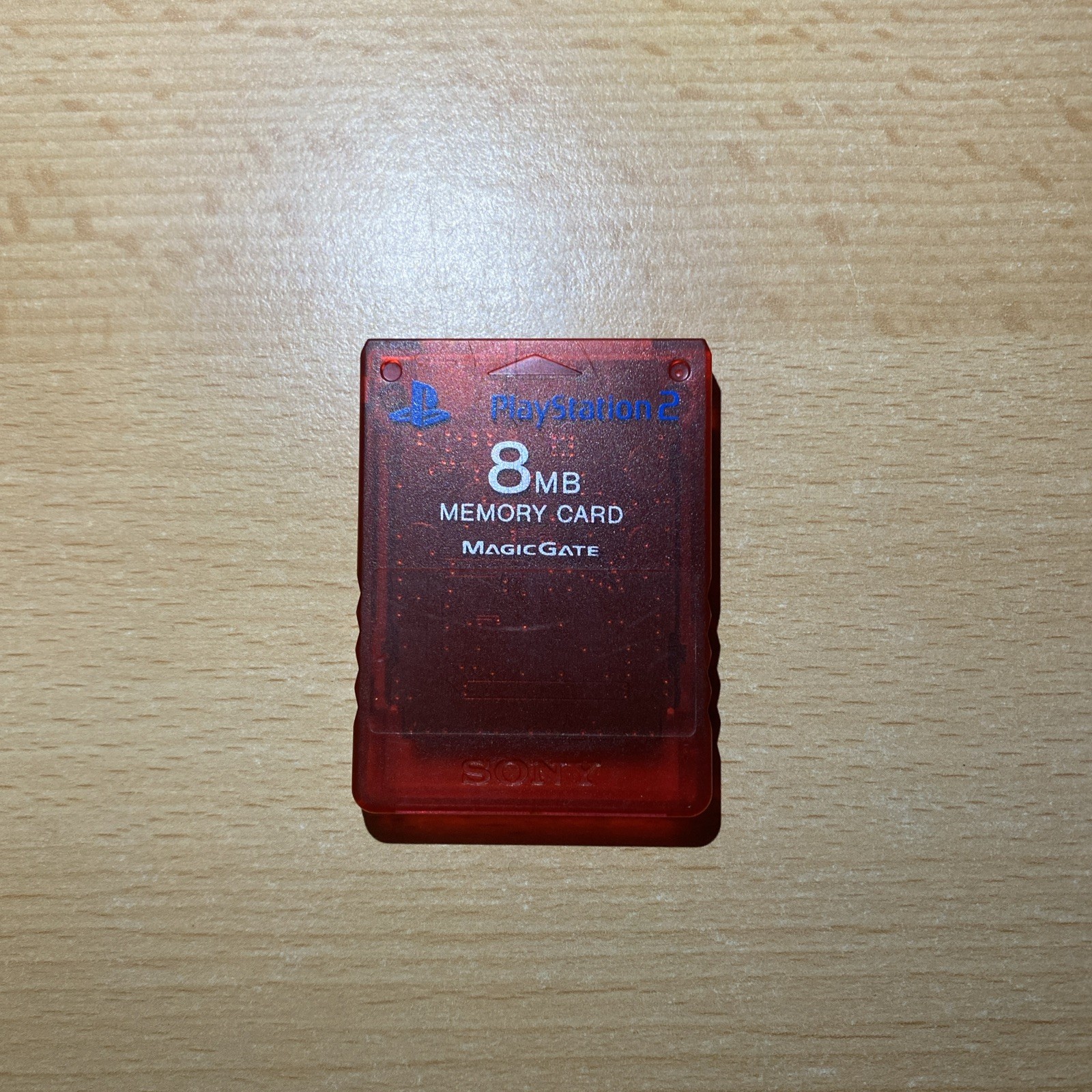 Sony PlayStation 2 PS2 Clear Red 8MB Magic Gate Memory Card SCPH-10020 Works