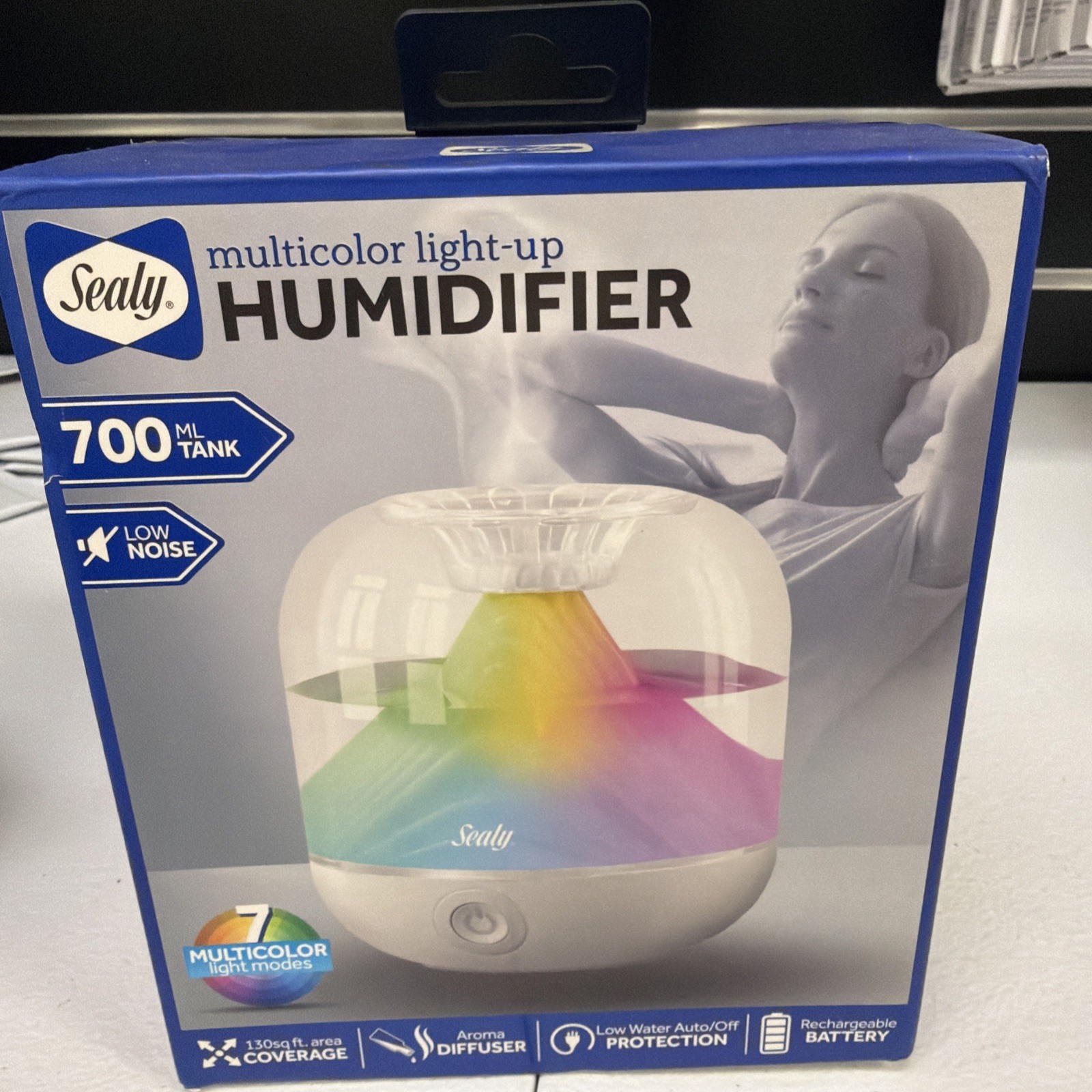 Sealy SL-HW-HU-106 Multicolor Light-up Humidifier with 700ml Aroma Diffuser
