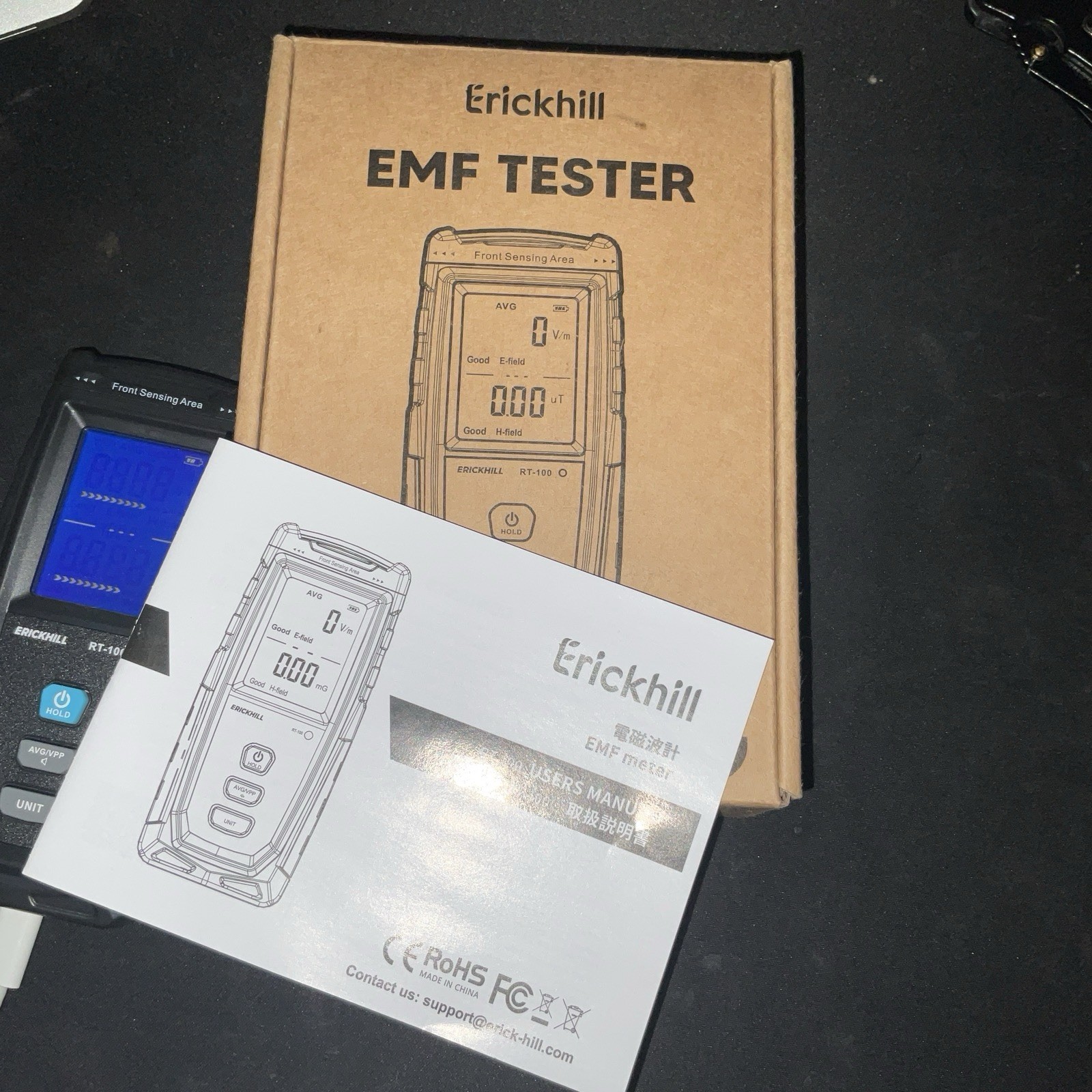 Erickhill Rechargeable EMF Tester Electromagnetic Radiation Tester RT-100