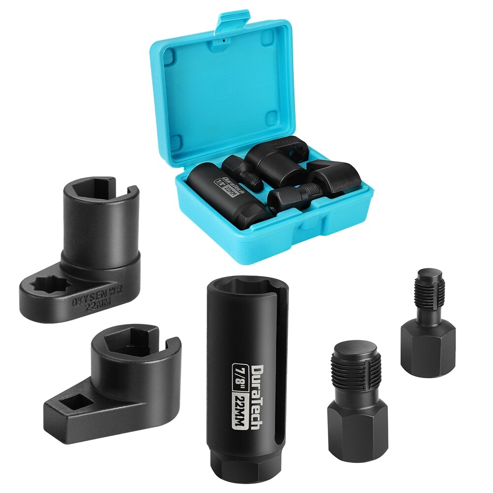 O2 Oxygen Sensor Socket Thread Chaser Set 5PCS O2 Sensor Wrench Removal Tool Kit