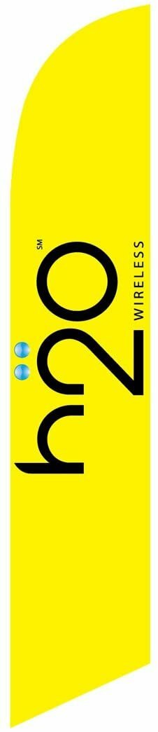 h2o Wireless Feather Banner Swooper Flag - Replacement FLAG ONLY