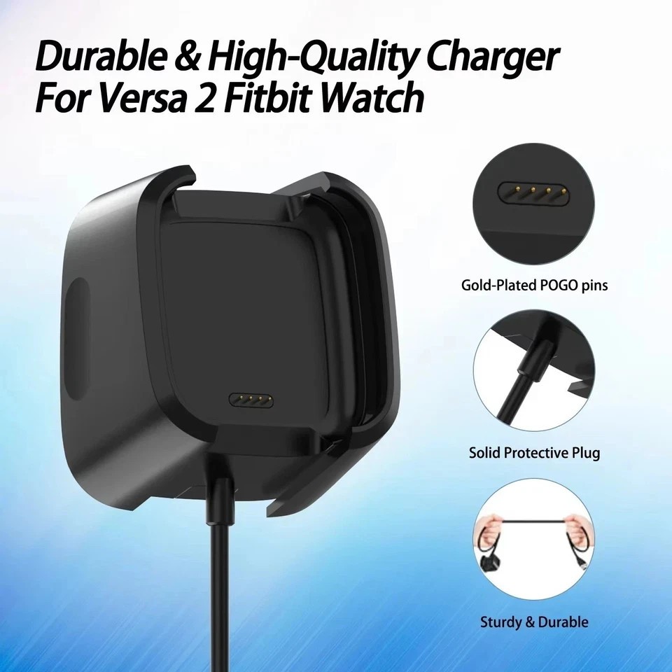 Compact Lead Dock Charger For Fitbit Versa 2 Charger USB Charging Cables