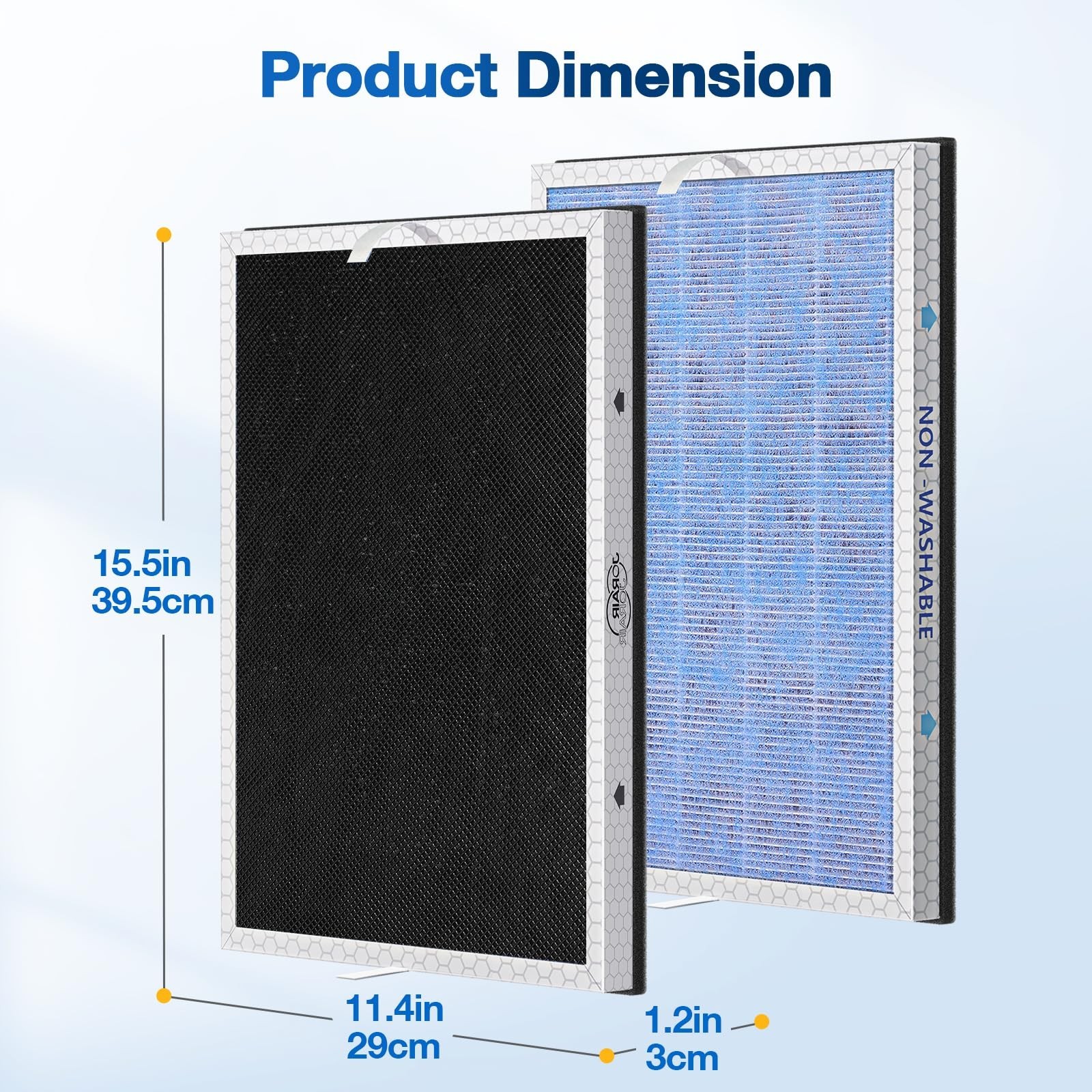 2 PACK MSA3/MSA3S HEPA Replacement Filter Compatible with Membrane Solutions ...