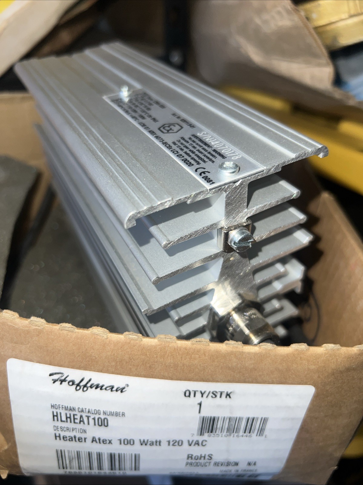 Hoffman HLHEAT100 16446 Electric ATEX 120 VAC 100 W Heater New Open Box