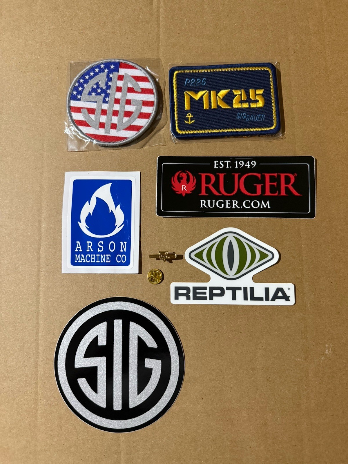 Sig Sauer P226 MK25 Navy Patch And Flag Sticker Lapel Pin Heckler Koch Lot