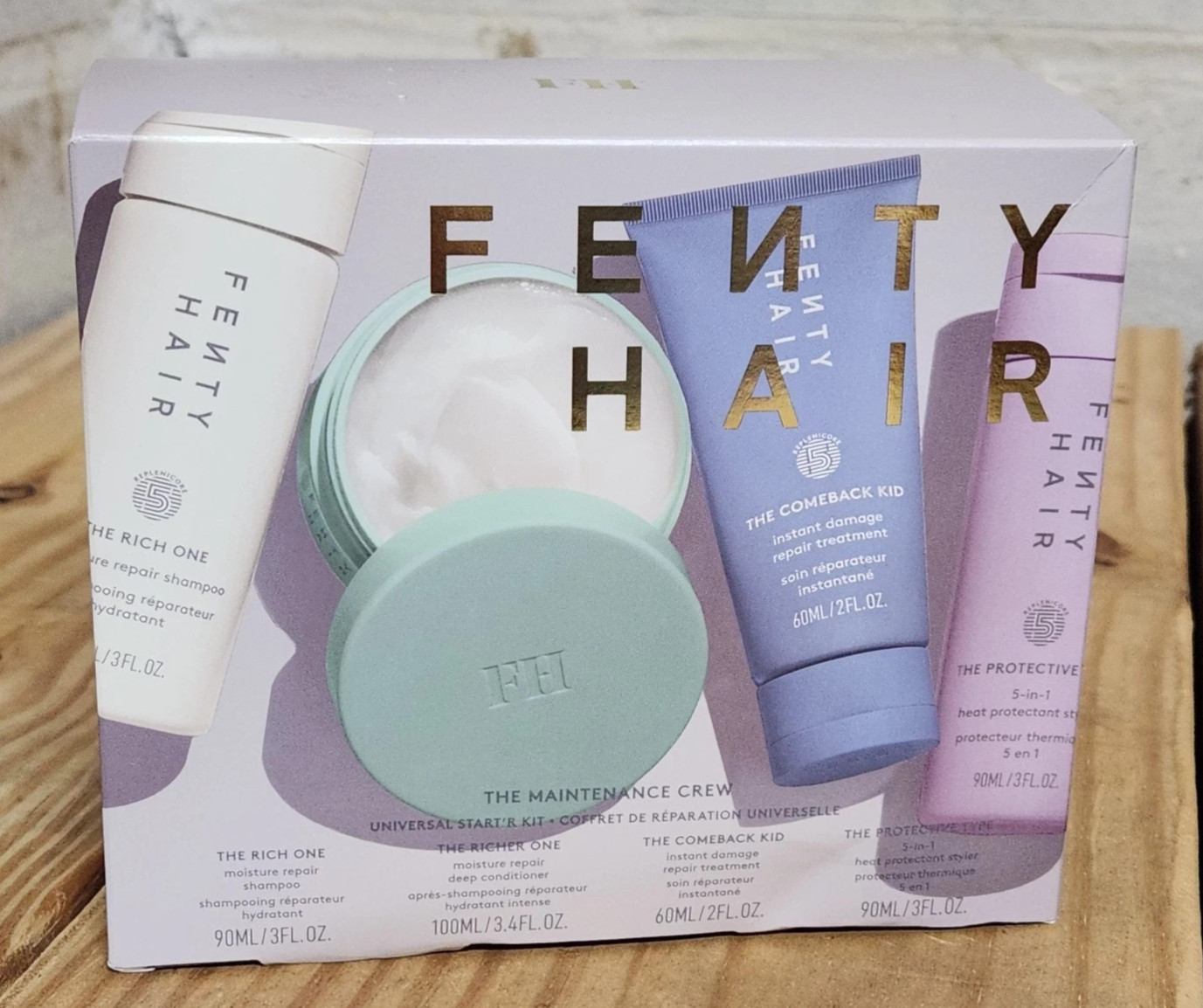 Fenty Hair The Maintenance Crew Mini Universal Start'r Kit $66 VALUE ~NEW IN BOX