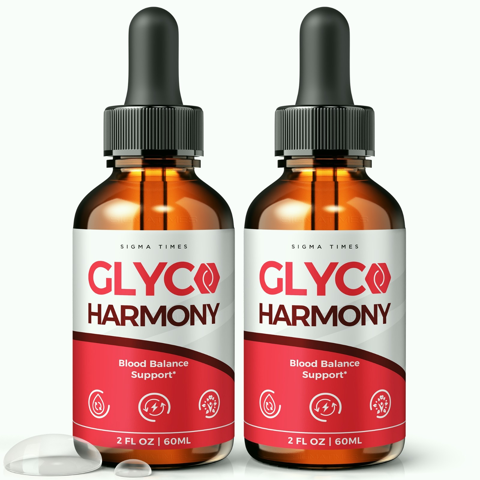 Glyco Harmony Liquid Drops, GlycoHarmony Blood Support Supplement - 2 Pack