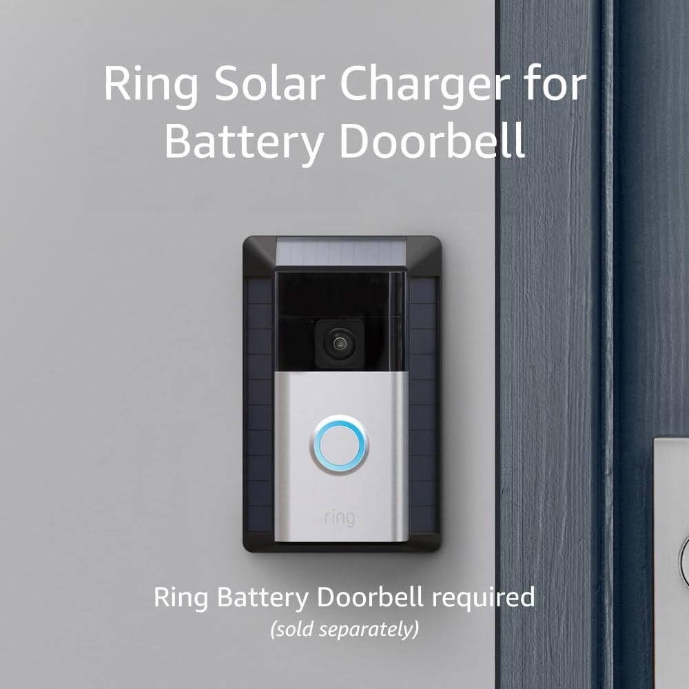 Ring Solar Charger 2nd Gen for Battery Doorbells, Video Doorbell 2nd Gen