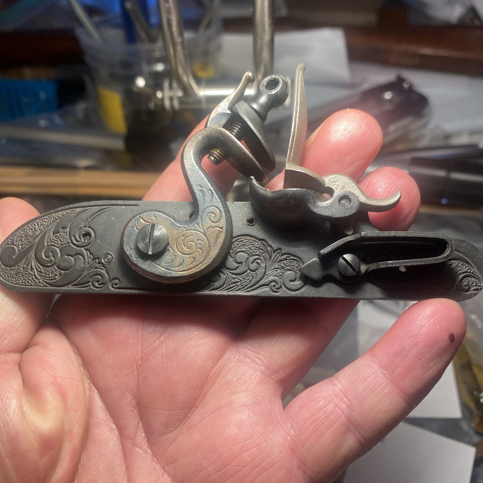 CVA Engraved Hawken Flintlock 5-0" Bolts And Brass Bushings, Brand New