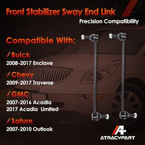 Front Sway Bar Stabilizer Links 2 Pcs｜Replacement For 2007-2017 Buick Enclave,