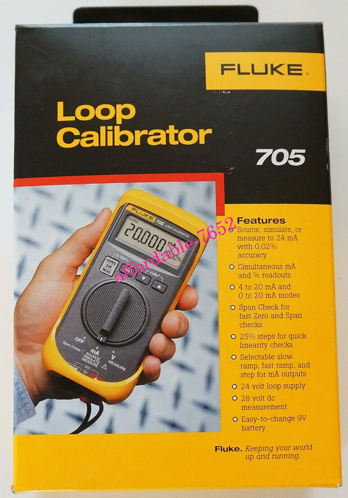 NEW FLUKE 705 LOOP CALIBRATOR SOURCE SIMULATE OR MEASURE  DHL or FedEx