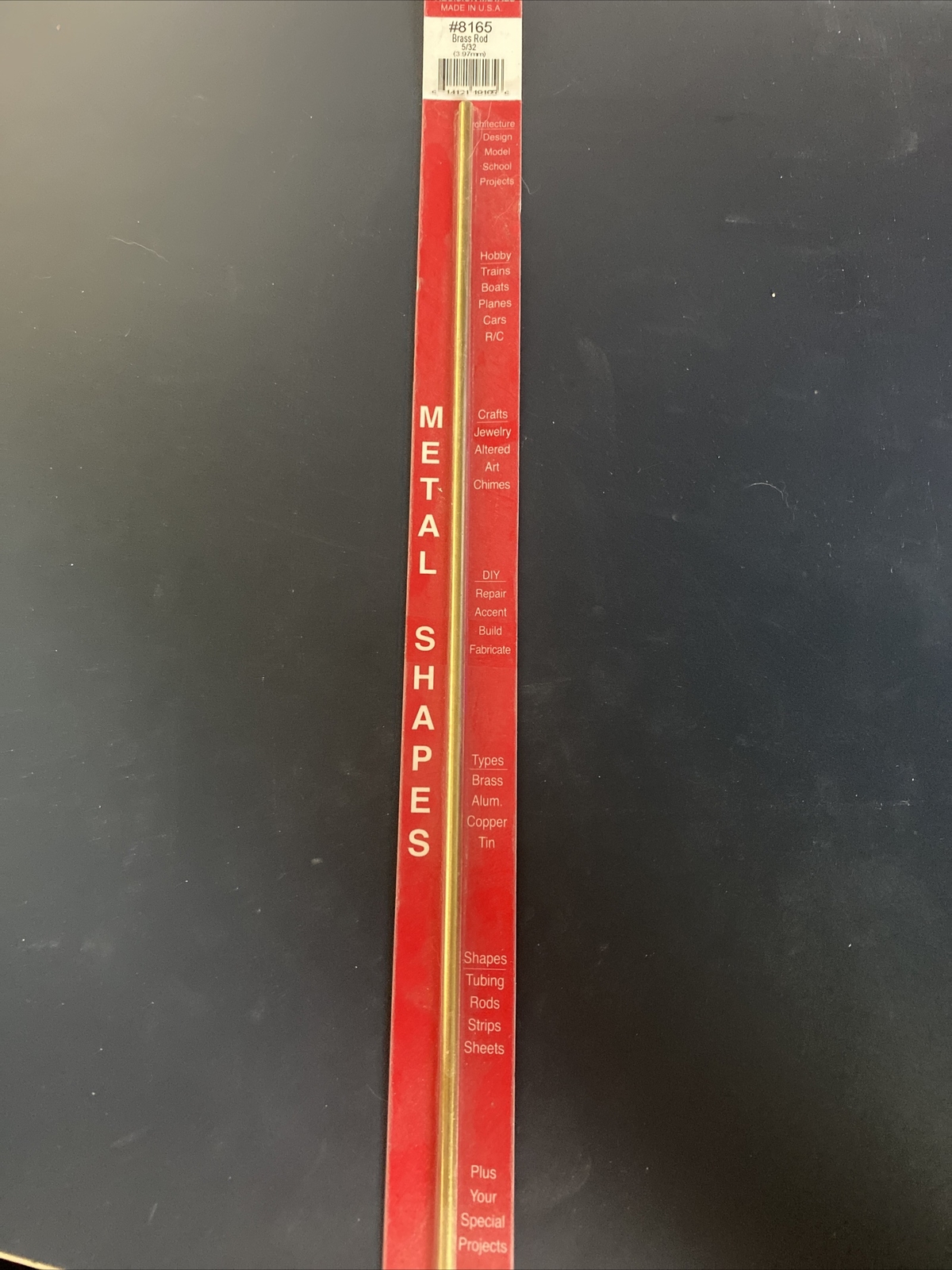 K&S 8165 Solid Brass Rod 5/32" x 12"