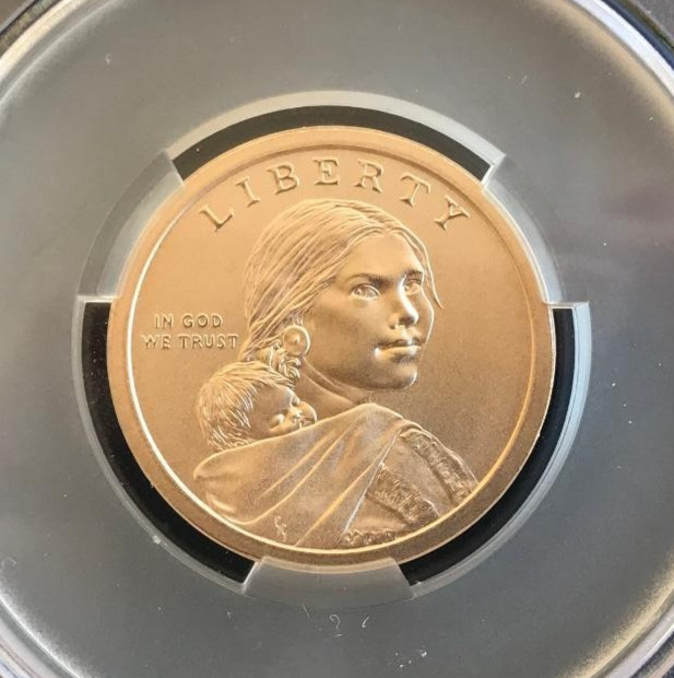 2017-S NATIVE AMERICAN DOLLAR ~ CAC MS 70 ~ ENHANCED FINISH ~ UNC ~ SEQUOYAH
