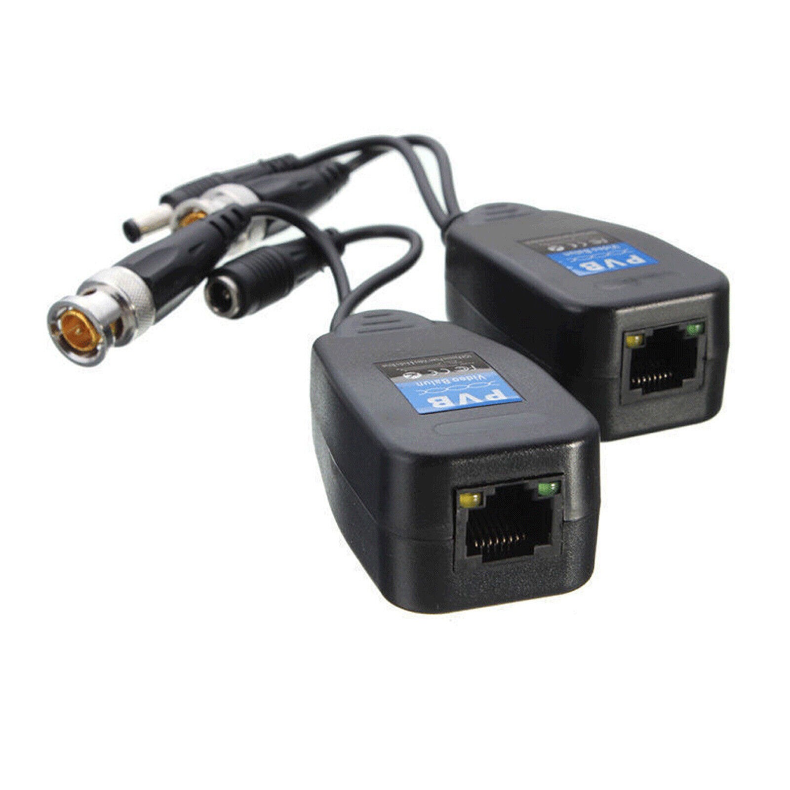 New 10 Pairs HD-CVI TVI AHD CVBS Passive Video Balun RJ45 Transceiver Connector