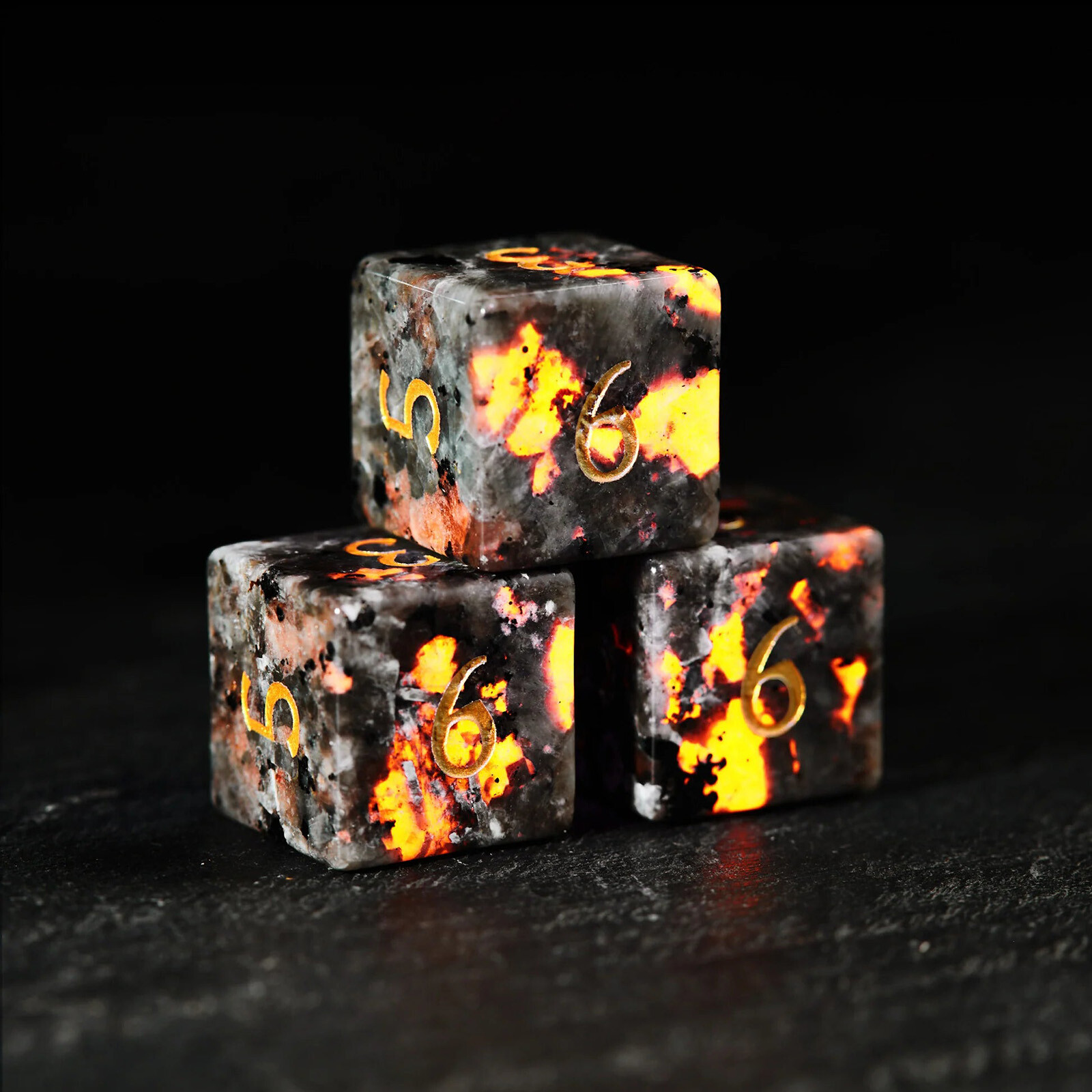Polyhedral Dice Set DND Frame Gemstone 7 Die Dungeons and Dragons RPG Game d20