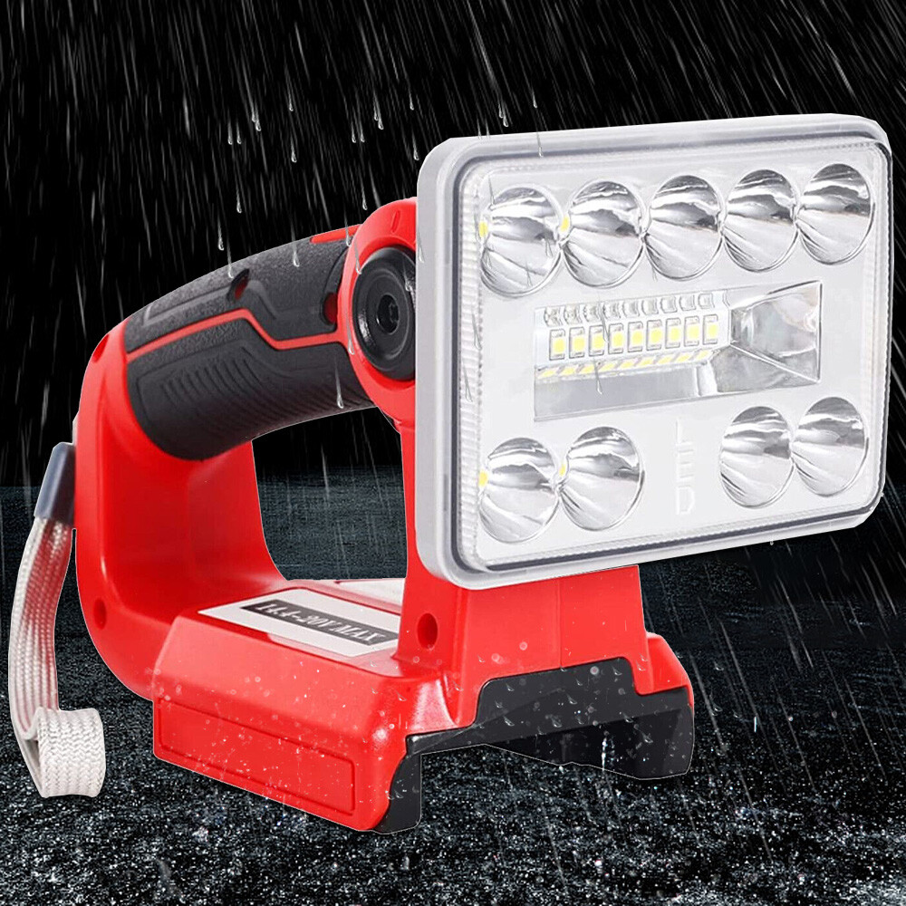 LED Work Light for Milwaukee 18V Battery 9W 1000LM Cordless Camping Flashlight