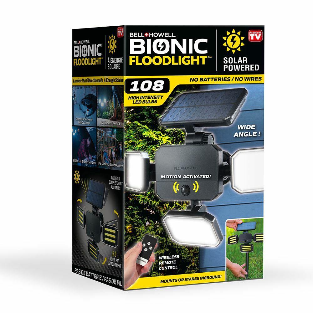 Bell + Howell Bionic Floodlight Motion Sensing Outdoor Light with Remote Control